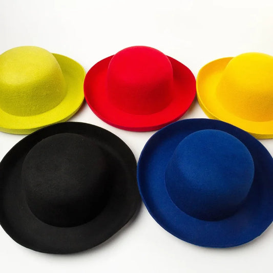 Autumn Winter New Solid Color Retro Dome Curled Wool Top Hat Travel Hat Fashion Casual Fedora Cap Chapeu Feminino Sombrero Mujer - Onvynix Labs