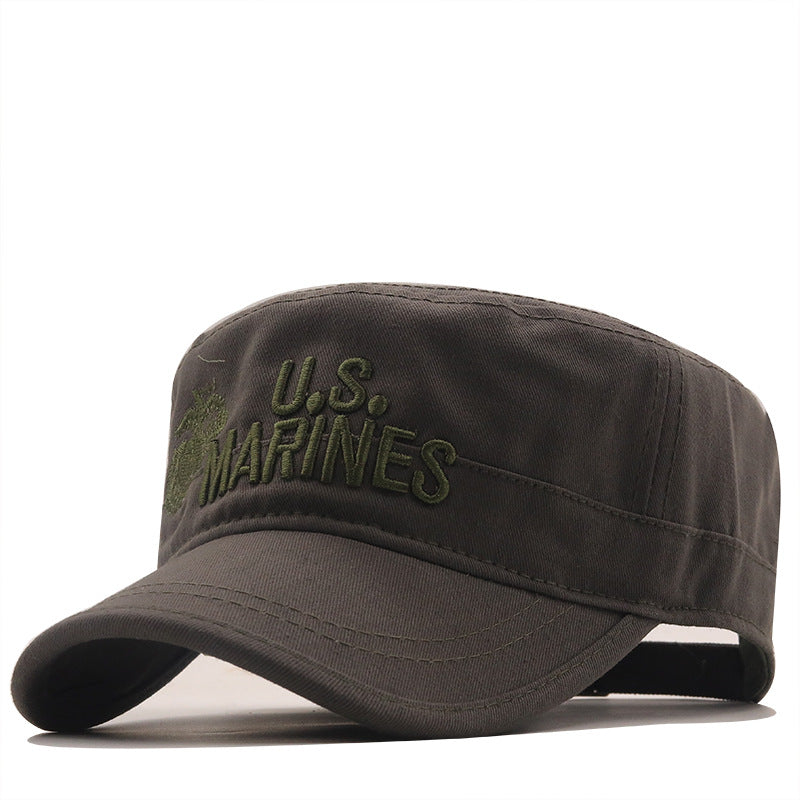 Student Military Training Camping Hat Flat Cap Woodland Camouflage Training Cap Cotton Outdoor Peaked Cap Sunshade - Onvynix Labs