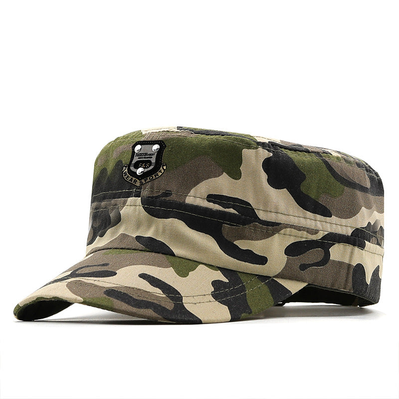 Retro Flat Cap Men's Military Cap Spring And Summer Camouflage Cap Travel And Leisure Sun Hat Outdoor Mountaineering Hat - Onvynix Labs