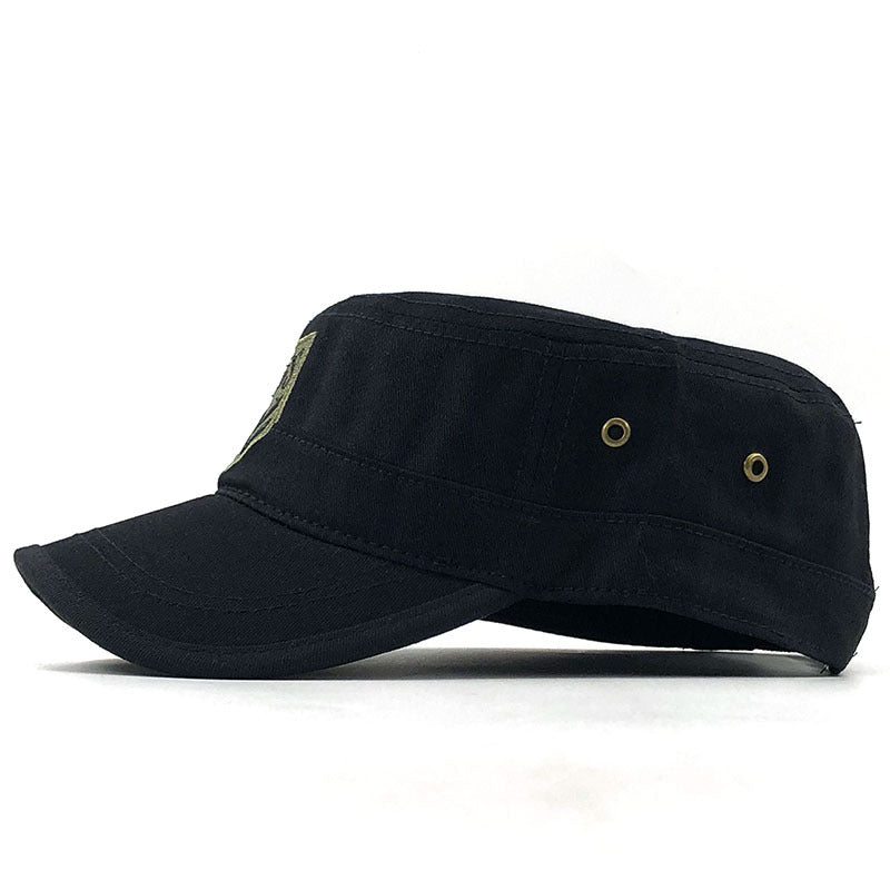 Casual Shade Sports Cotton Peaked Cap Men's Alphabet Embroidery Custom Flat Cap Women's Outdoor Student Camouflage Cap - Onvynix Labs