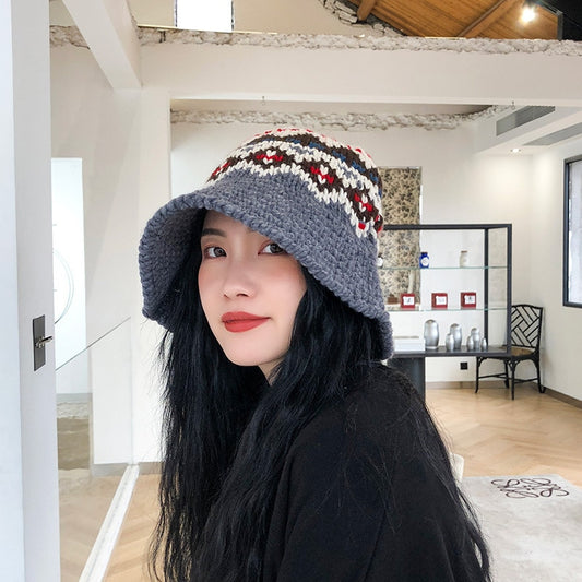 Female Knitting Bucket Hats Harajuku Bucket Hat Fishing Outdoor Panama Hip Hop Cap Men's Summer for Fisherman Hat Women Spring - Onvynix Labs