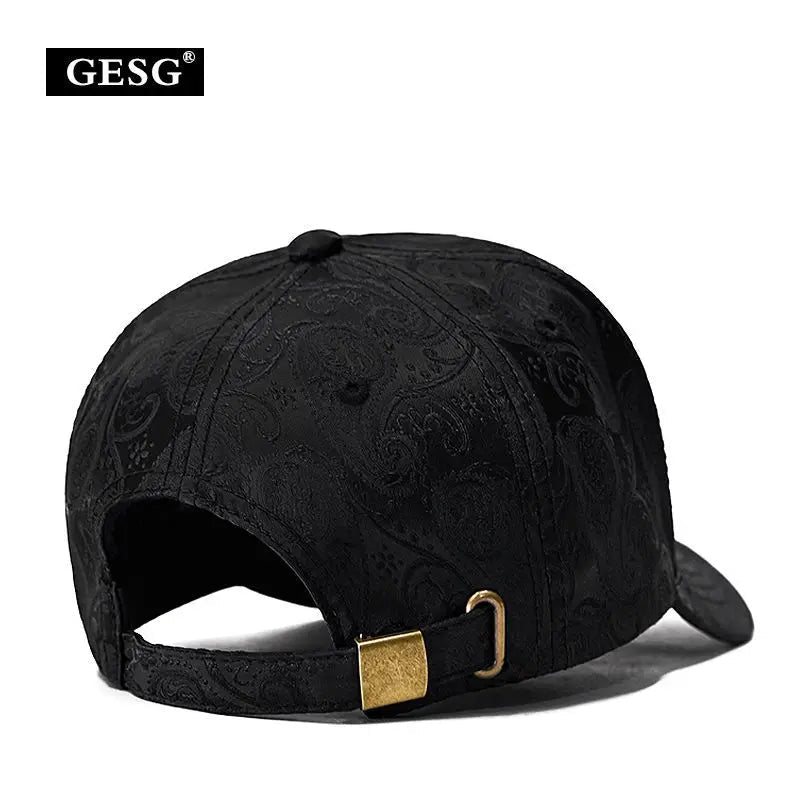 Spring and Summer New Hat Men's Tall Crown Cashew Embossed Baseball Cap Fashion Face-Looking Small Men Casual Peaked Cap - Onvynix Labs