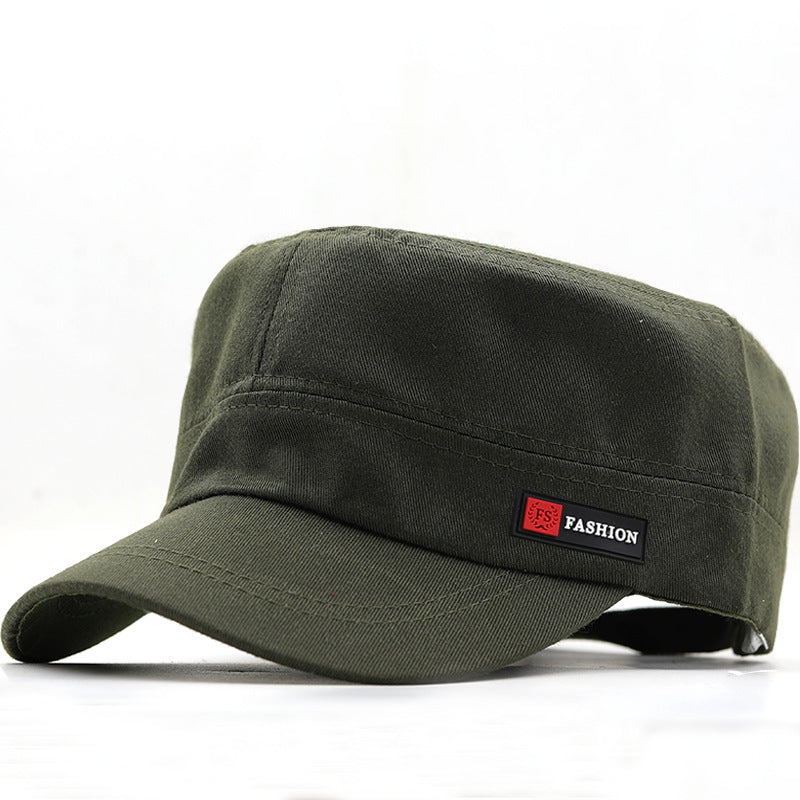 Retro Flat Cap Men's Military Cap Spring And Summer Solid Color Cap Travel And Leisure Sun Hat Outdoor Mountaineering Hat - Onvynix Labs