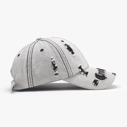 Distressed Letter Embroidered Baseball Cap - Onvynix Labs