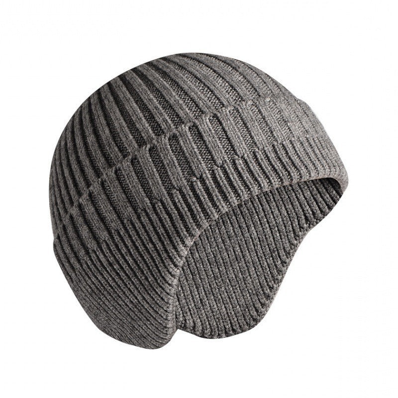 Hats Men's Autumn and Winter Woolen Hats Plush Thickened Knit Hats Korean Fashion Earmuffs Headcap Cold proof Warm Cap - Onvynix Labs