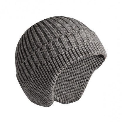 Hats Men's Autumn and Winter Woolen Hats Plush Thickened Knit Hats Korean Fashion Earmuffs Headcap Cold proof Warm Cap - Onvynix Labs