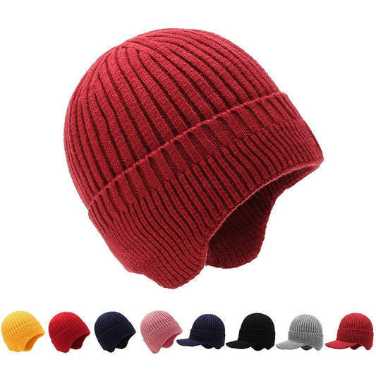 Hats Men's Autumn and Winter Woolen Hats Plush Thickened Knit Hats Korean Fashion Earmuffs Headcap Cold proof Warm Cap - Onvynix Labs