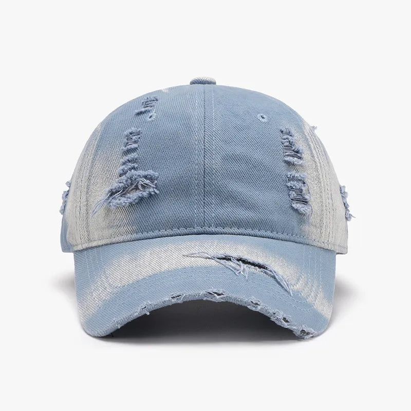 Distressed Adjustable Cotton Baseball Cap - Onvynix Labs