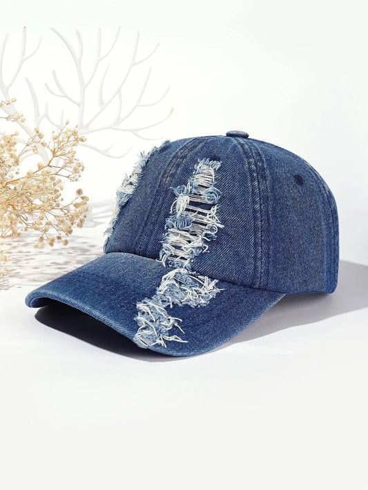 Baseball Caps Vintage Washed Distressed Cap Fashion Sports Denim Hats Plain women Men Dad Caps - Onvynix Labs