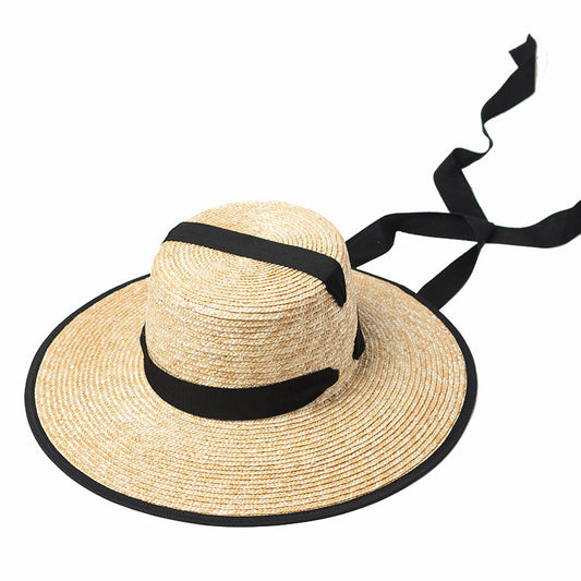 Quality Sun Hats for Women Floppy Wide Brim Beach Hats UV UPF 50+ Protection Straw Cap Black Ribbon Kuntucky Derby Holiday Caps - Onvynix Labs