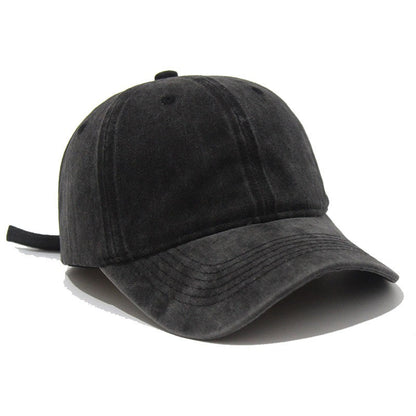 Retro Do Old Washed Hat Baseball Cap Soft Top Sand Washed Duck Tongue Hat Embroidered Sun Visor - Onvynix Labs
