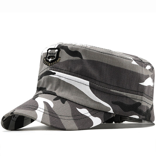 Retro Flat Cap Men's Military Cap Spring And Summer Camouflage Cap Travel And Leisure Sun Hat Outdoor Mountaineering Hat - Onvynix Labs