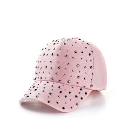 Unisex Streetwear Bone Cotton Rhinestone Breathable Mesh Sun Hat Summer Women Snapback Adjustable Rivet Ponytail Baseball Cap 83 - Onvynix Labs