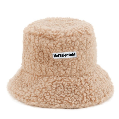 Hat Female Autumn And Winter Warm Lambswool Fishing Cap Korean Fashion Plush Cap New Fashion Letter Cap - Onvynix Labs