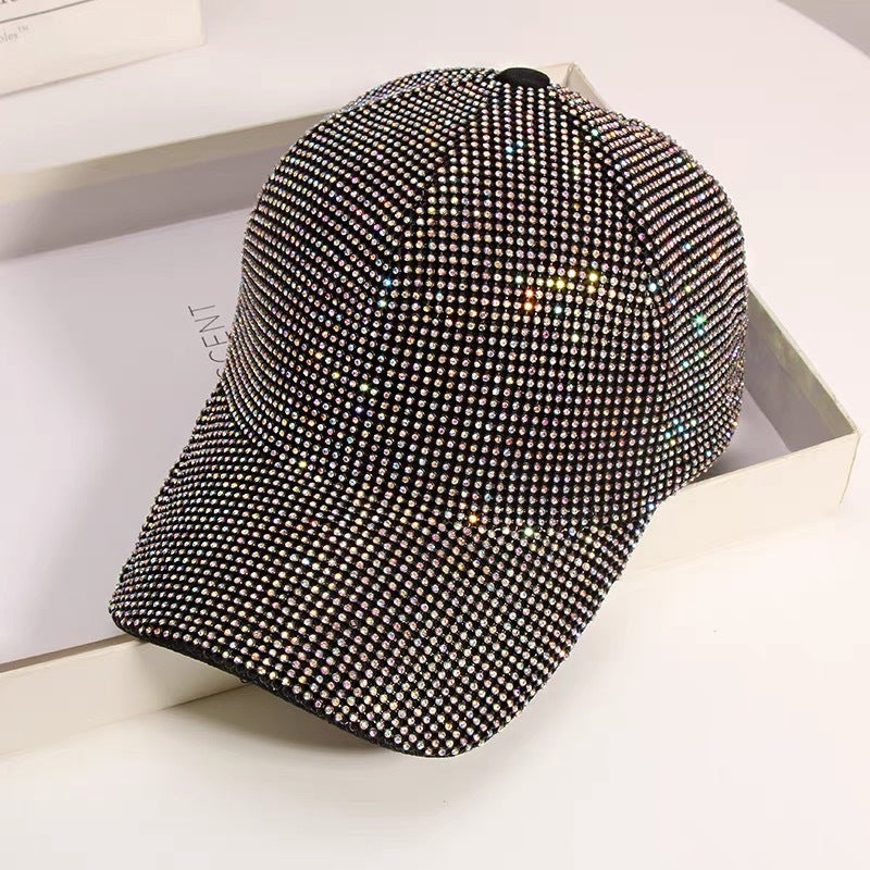 New Full Diamond Baseball Cap Rhinestone Cap Hand-Encrusted Peaked Cap Trend Sunshade Sunscreen Cap - Onvynix Labs