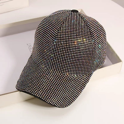 New Full Diamond Baseball Cap Rhinestone Cap Hand-Encrusted Peaked Cap Trend Sunshade Sunscreen Cap - Onvynix Labs