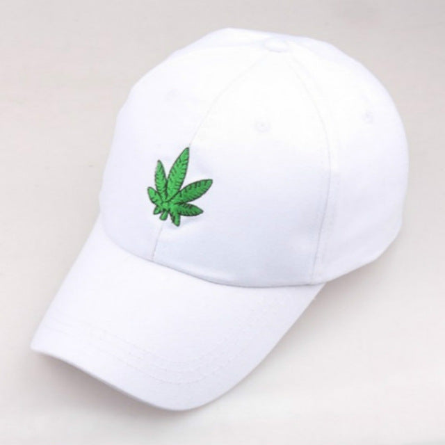 Black White Maple Leaf Cap For Women Embroidery Weed Baseball Cap Hip Hop Adjustable Men Strapback Hat - Onvynix Labs