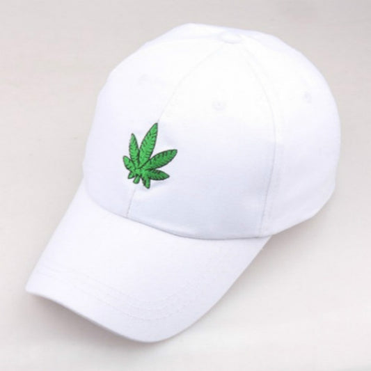 Black White Maple Leaf Cap For Women Embroidery Weed Baseball Cap Hip Hop Adjustable Men Strapback Hat - Onvynix Labs