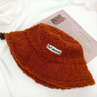 Hat Female Autumn And Winter Warm Lambswool Fishing Cap Korean Fashion Plush Cap New Fashion Letter Cap - Onvynix Labs