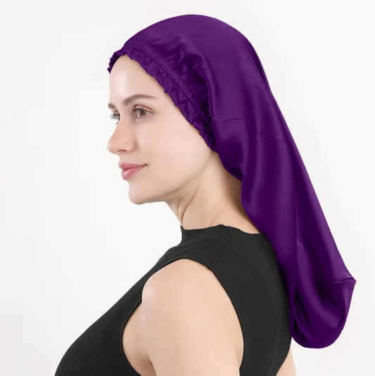Sleeping cap mulberry silk long hair cap fungus side length cylindrical cap - Onvynix Labs