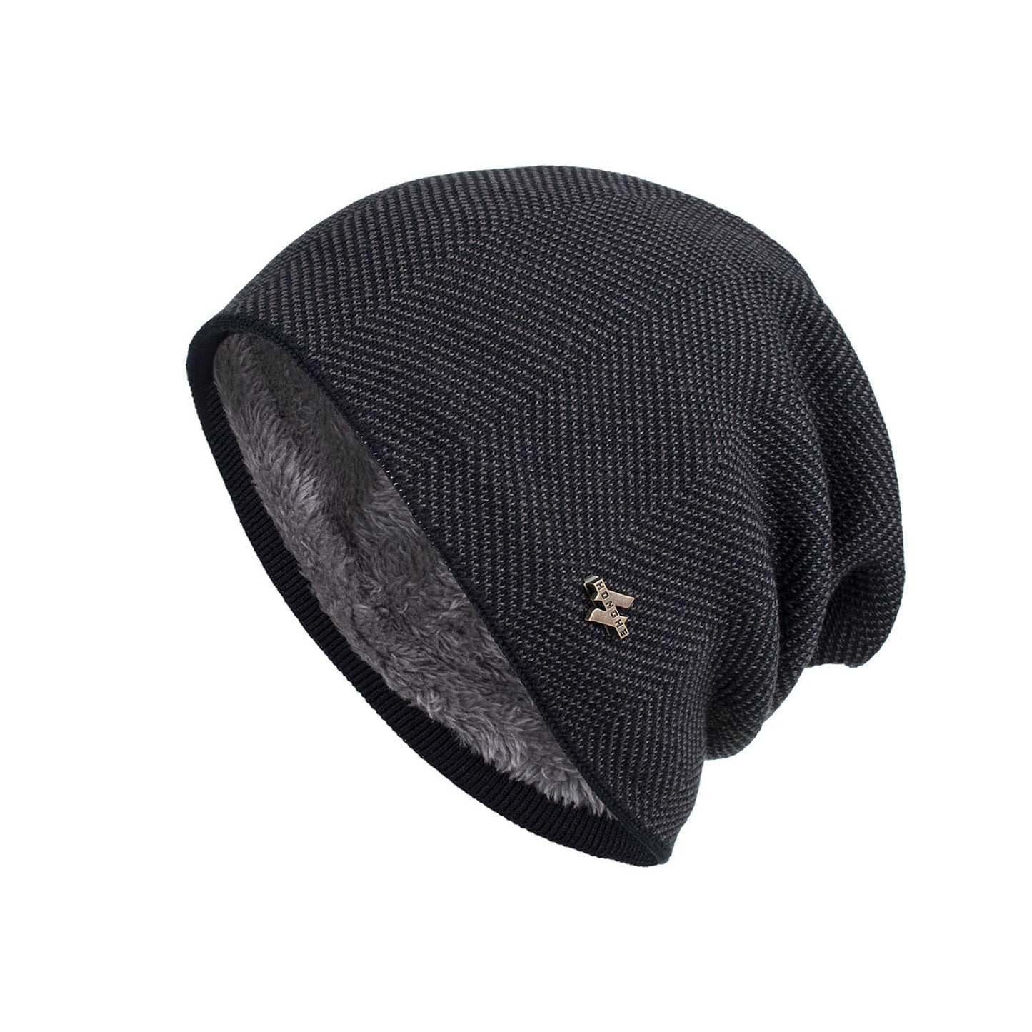 Velvet H-iron label pullover cap knitted yarn cap - Onvynix Labs