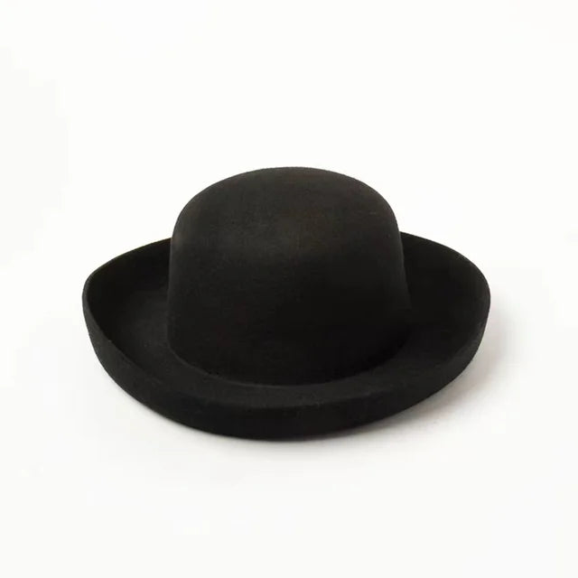Autumn Winter New Solid Color Retro Dome Curled Wool Top Hat Travel Hat Fashion Casual Fedora Cap Chapeu Feminino Sombrero Mujer - Onvynix Labs