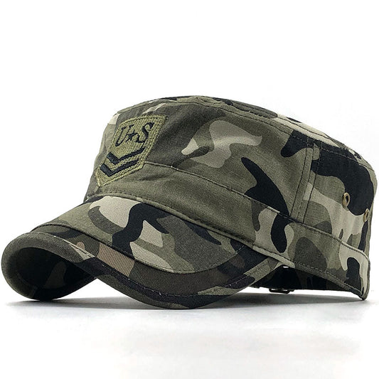 Casual Shade Sports Cotton Peaked Cap Men's Alphabet Embroidery Custom Flat Cap Women's Outdoor Student Camouflage Cap - Onvynix Labs