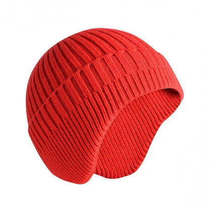 Hats Men's Autumn and Winter Woolen Hats Plush Thickened Knit Hats Korean Fashion Earmuffs Headcap Cold proof Warm Cap - Onvynix Labs