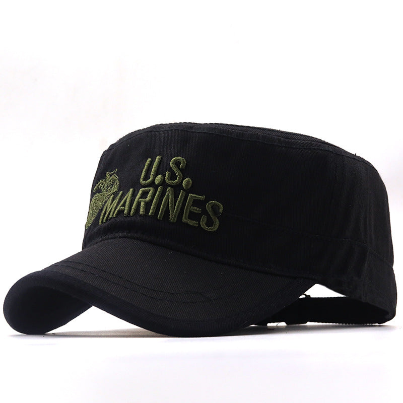 Student Military Training Camping Hat Flat Cap Woodland Camouflage Training Cap Cotton Outdoor Peaked Cap Sunshade - Onvynix Labs