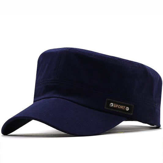 Retro Flat Cap Men's Military Cap Spring And Summer Solid Color Cap Travel And Leisure Sun Hat Outdoor Mountaineering Hat - Onvynix Labs