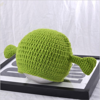 Unisex Balaclava Monster Shrek Hat Wool Winter Knitted Hats Green Party Funny Beanie Skullies Cap for Women Men Pure Handmade - Onvynix Labs
