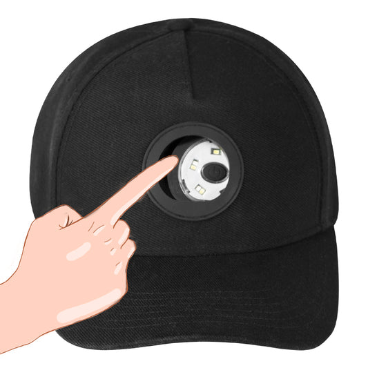 Head mounted lighting sun hat LED light luminous peaked cap removable and washable golf hat - Onvynix Labs
