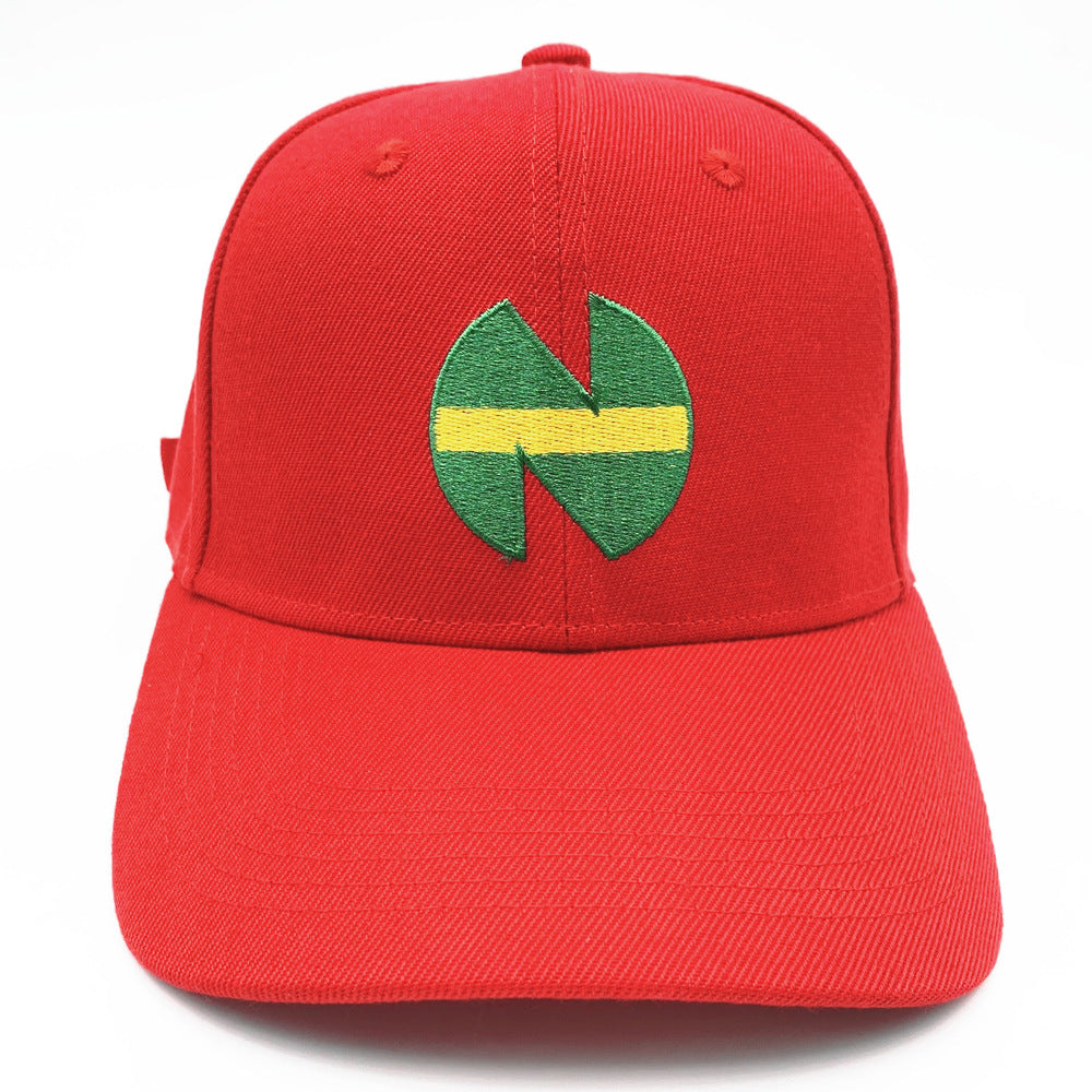 Anime soccer player hat embroidered red baseball cap duckbill cap - Onvynix Labs