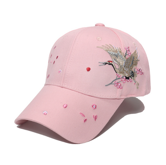 Ins hat women new summer China Chic cap sunshade sun hat crane plum embroidery baseball cap Chinese style - Onvynix Labs