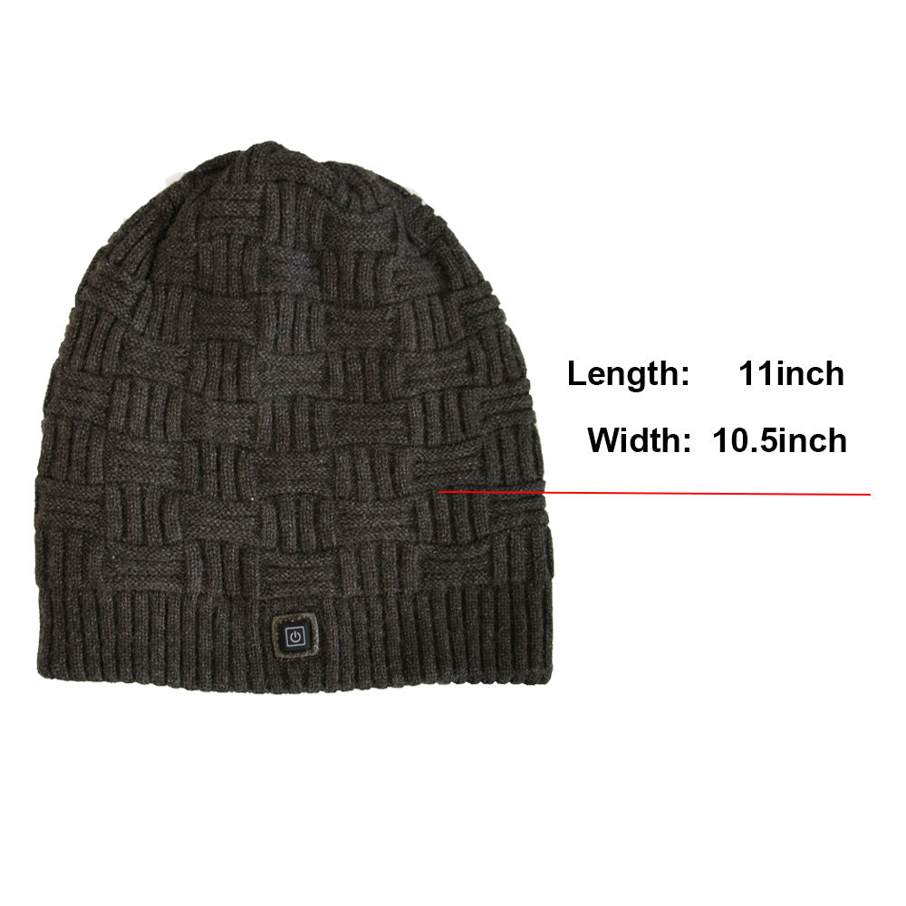 Knitted Thermal Cap Electric Heating Cap Outdoor Cold Proof Carbon Fiber Heating Cap - Onvynix Labs