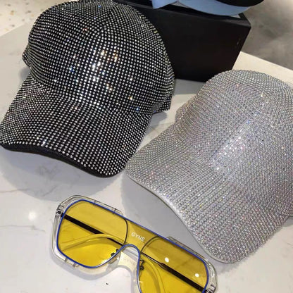 New Full Diamond Baseball Cap Rhinestone Cap Hand-Encrusted Peaked Cap Trend Sunshade Sunscreen Cap - Onvynix Labs