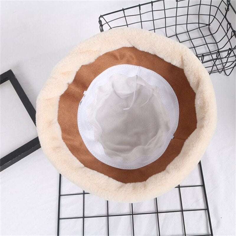 Autumn Winter Bucket Hats Women Corduroy Panama Hat Thick  Warm Plush Fisherman Cap For Girl crimping Basin Hat kapelusz - Onvynix Labs
