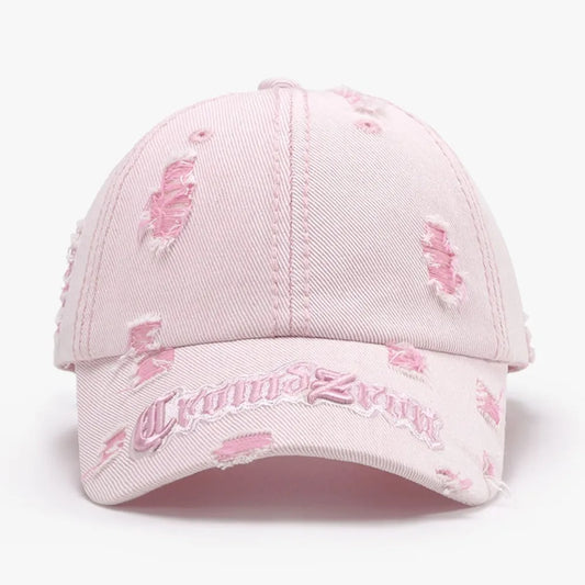 Distressed Letter Embroidered Baseball Cap - Onvynix Labs
