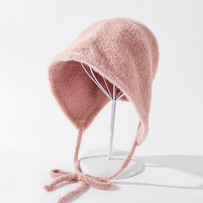 Women Autumn Winter New Plush Velvet Fisherman Hat Fashion Soft Rear Split Tether Wild Foldable Basin Cap Dome Bucket Hat Beanie - Onvynix Labs