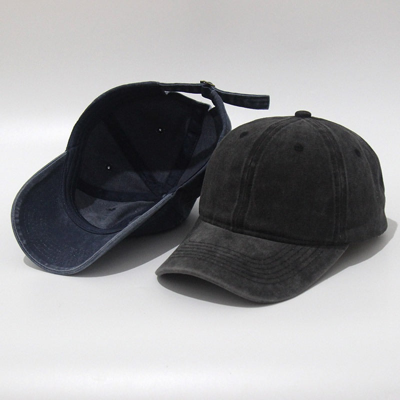 Retro Do Old Washed Hat Baseball Cap Soft Top Sand Washed Duck Tongue Hat Embroidered Sun Visor - Onvynix Labs