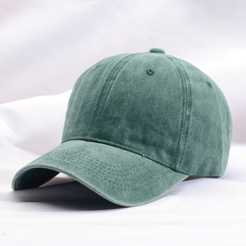 Retro Do Old Washed Hat Baseball Cap Soft Top Sand Washed Duck Tongue Hat Embroidered Sun Visor - Onvynix Labs