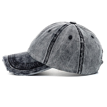 New Unisex Washed Cotton Cap High Quality Denim Plain Baseball Cap Men Women Adjustable Casual Outdoor Streetwear Fashion Hat - Onvynix Labs
