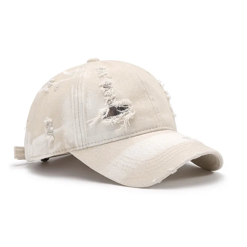 Distressed Adjustable Cotton Baseball Cap - Onvynix Labs