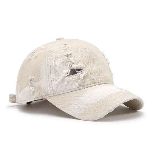 Distressed Adjustable Cotton Baseball Cap - Onvynix Labs