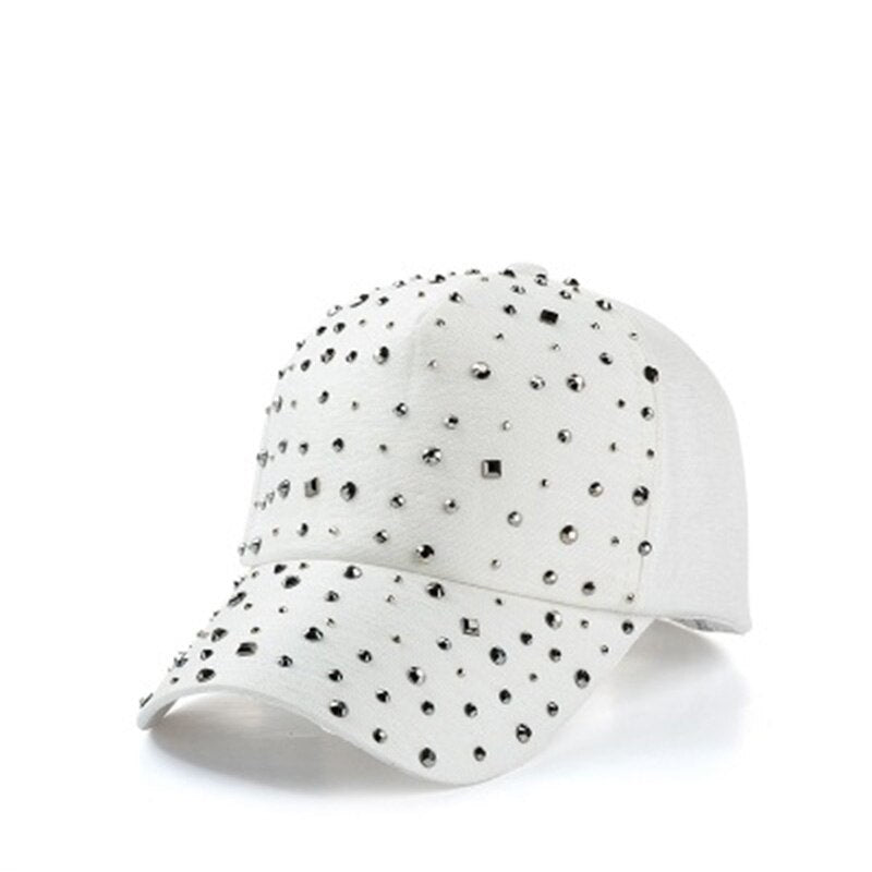 Unisex Streetwear Bone Cotton Rhinestone Breathable Mesh Sun Hat Summer Women Snapback Adjustable Rivet Ponytail Baseball Cap 83 - Onvynix Labs
