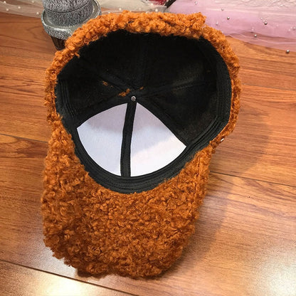 New Casual Outdoor Warm Winter Cap Girl Women Adjustable Animal Pattern Faux Fur Baseball Cap Cotton Hip-Hop Hat Visor  55-58cm - Onvynix Labs