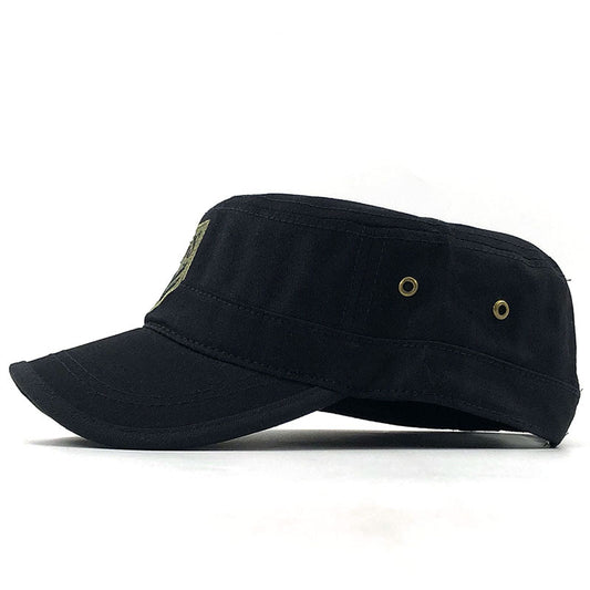 Casual Shade Sports Cotton Peaked Cap Men's Alphabet Embroidery Custom Flat Cap Women's Outdoor Student Camouflage Cap - Onvynix Labs