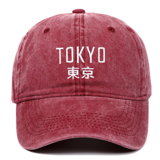 Washed Minimalist Tokyo Letter Baseball Cap Outdoor Sun Protection, Unisex Couple Hat - Onvynix Labs