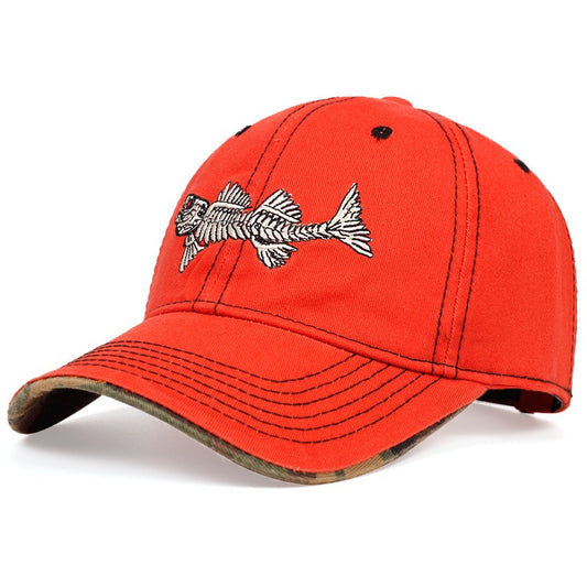 Hot selling fishbone embroidered baseball cap, outdoor sports cap, sunscreen cap, sunshade cap, duck tongue cap, travel cap - Onvynix Labs