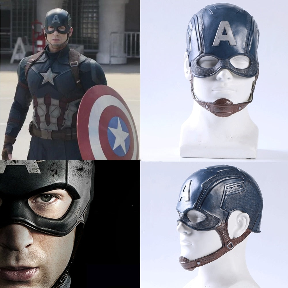 Captain America Cap Latex Simulation Cos Mask - Onvynix Labs